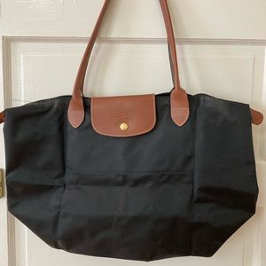 Longchamp Large Black Le Pliage Tote Bag